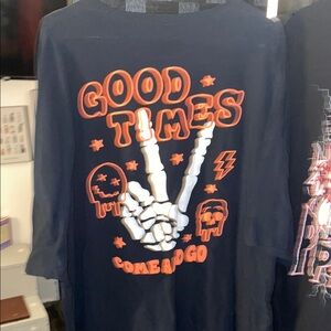 Eighty Eight Black Tee with Orange Graphic